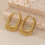 Women's Hanging Earrings with Integrated, Textured Design Symbol Fashion
