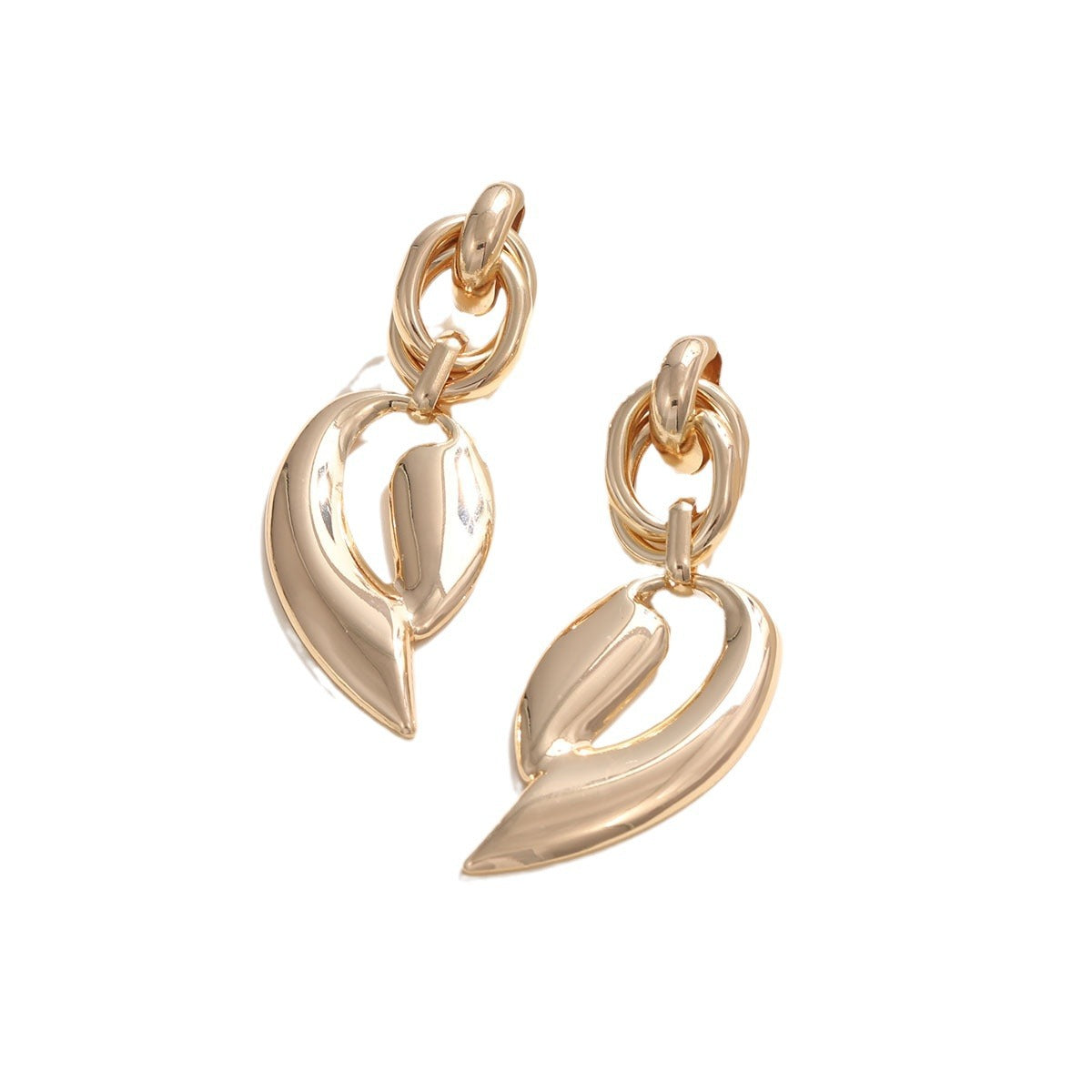 Women's Elegant Statement Earrings with Leaf Design Symbol Fashion