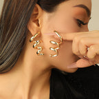 Women's Hanging Earrings with Elegant, Curved Design Symbol Fashion