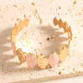 Ladies Open Bangle made of noble metal with elegant motif Symbol Fashion