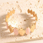 Ladies Open Bangle made of noble metal with elegant motif Symbol Fashion