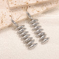 Ladies Hanging Earrings in Modern Spiral Design Symbol Fashion