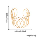 Women Open Bangle with Artfully Curved Design Symbol Fashion