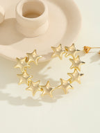 Women's bracelet with structured, golden beads Symbol Fashion