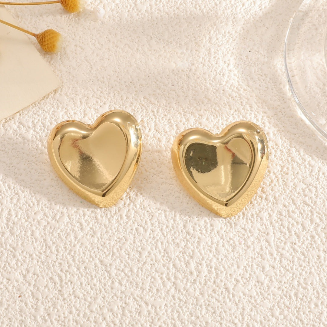 Women's Open Bangle with Elegant Heart Shape Symbol Fashion