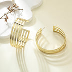 Women's Hanging Earrings in Elegant Wave Pattern Symbol Fashion