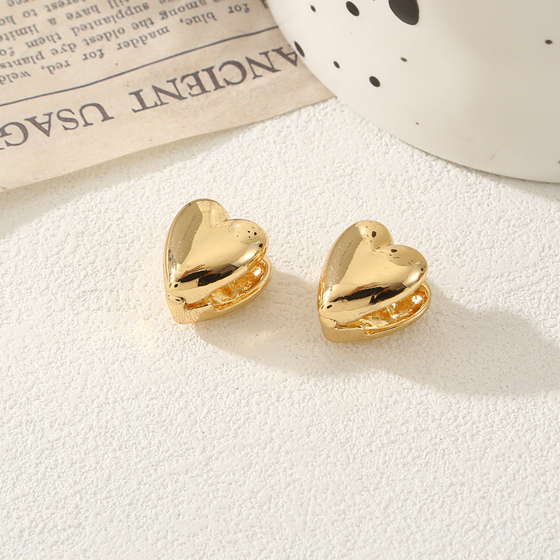 Women's heart-shaped ear clips Symbol Fashion
