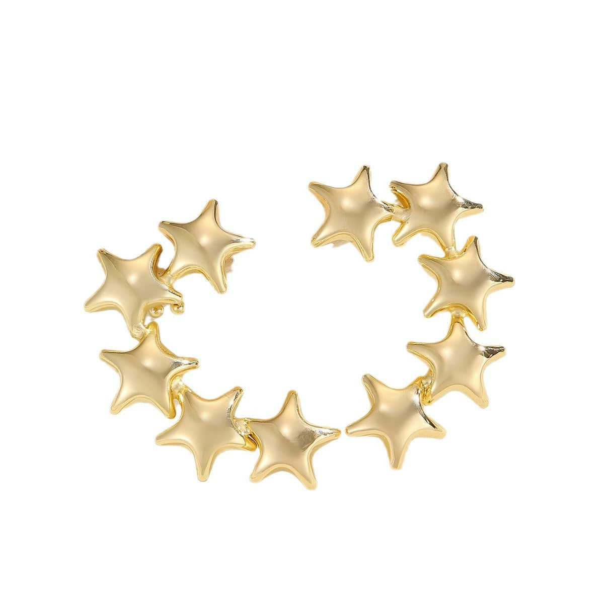 Women's bracelet with structured, golden beads Symbol Fashion