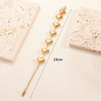 Ladies' bracelet with elegant heart design and fine link chain Symbol Fashion