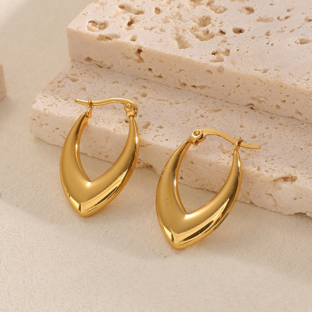 Women's Hanging Earrings with Integrated, Textured Design Symbol Fashion
