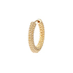 Women's hoop earrings with modern, textured design Symbol Fashion