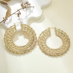 Women's Hanging Earrings in Elegant Wave Pattern Symbol Fashion