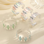 Women Open Bangle with Unique Textured Design Symbol Fashion
