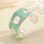 Women Open Bangle with Modern, Transparent Design Symbol Fashion