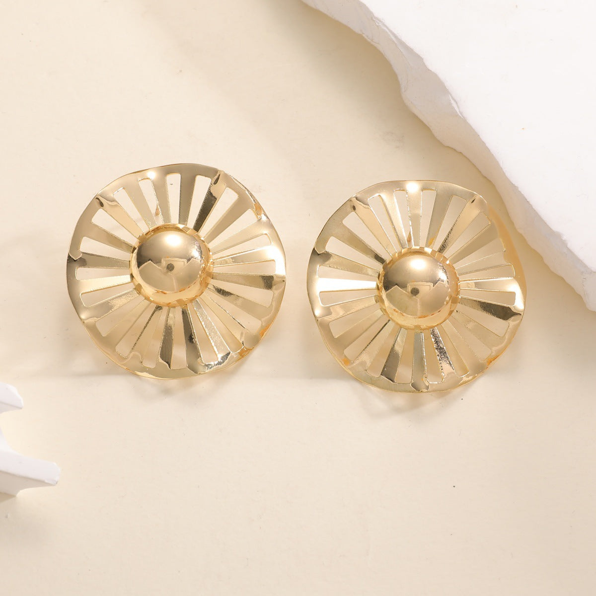 Ladies fashionable statement earrings with luxurious, geometric design Symbol Fashion