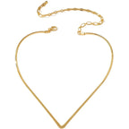 Women Choker Necklace with Modern V Design Symbol Fashion