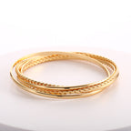Women's bangle set with elaborate, braided and simple designs Symbol Fashion