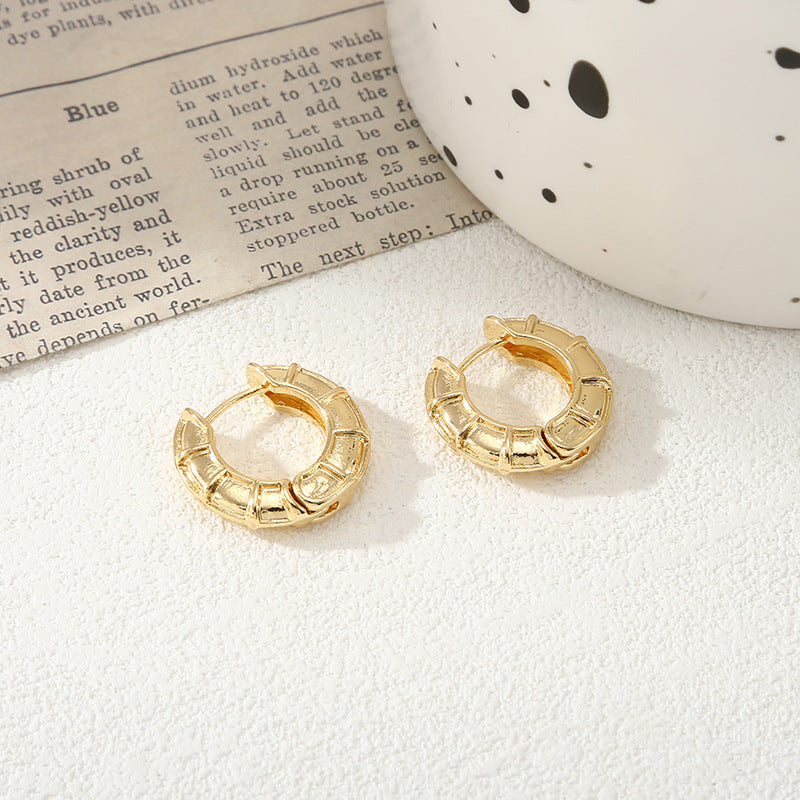 Women's hoops in modern bamboo design Symbol Fashion
