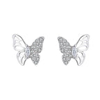 Ladies earrings in an elegant butterfly design with sparkling zirconia Symbol Fashion