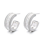 Women's stud earrings with elegant crystal and zirconia embellishment Symbol Fashion