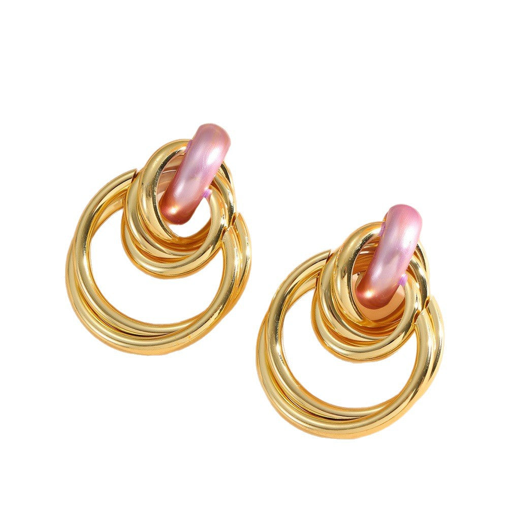 Women's Hanging Earrings with Elegant, Sculptural Design Symbol Fashion