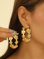 Women artistically designed hoops Symbol Fashion