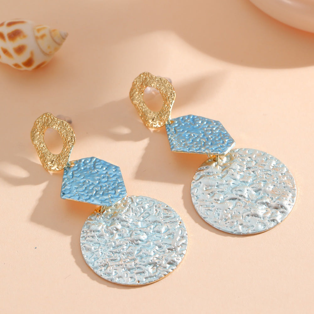 Women's Hanging Earrings with Modern Geometric Design Symbol Fashion