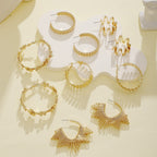 Women artistically designed hoops Symbol Fashion