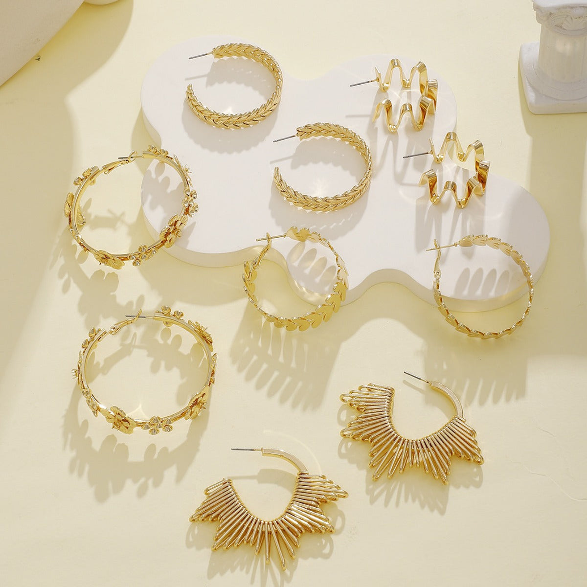 Women artistically designed hoops Symbol Fashion