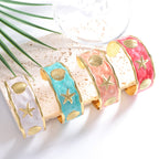 Women's Bangle with Maritime Shell and Starfish Design Symbol Fashion