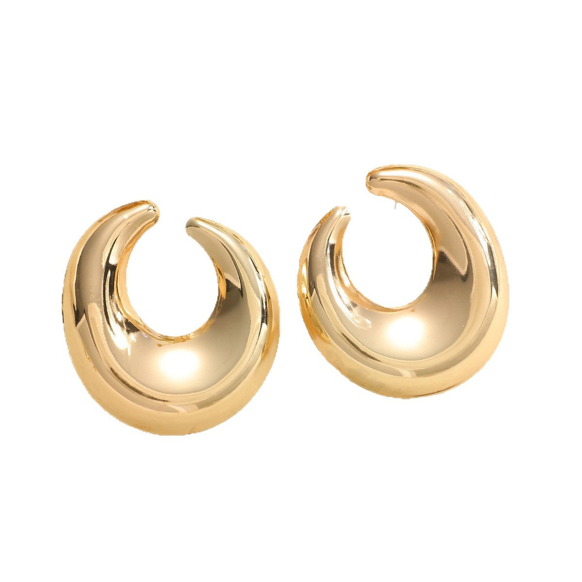 Women's earrings with elegant curved design Symbol Fashion