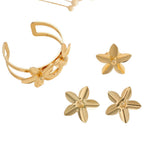 Women's cuff bracelet with floral design Symbol Fashion
