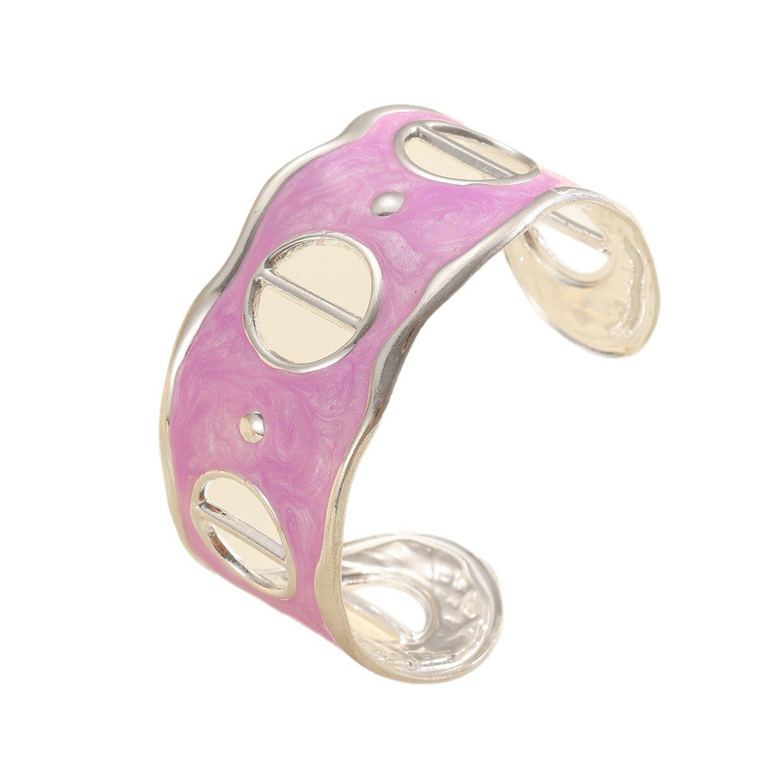 Women Open Bangle with Modern, Transparent Design Symbol Fashion