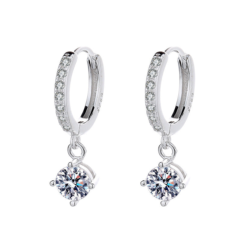 Ladies earrings with sparkling crystals and high-quality gold plating Symbol Fashion