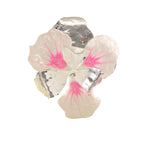 Women's flower-shaped ring made of shiny metal and high-quality epoxy resin Symbol Fashion