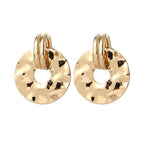 Women's elegant earrings with rustic, folded design Symbol Fashion