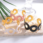Ladies Open Cuff Bracelet with Crossed Design Symbol Fashion
