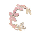 Ladies Open Bangle with Artistic Flower Design Symbol Fashion