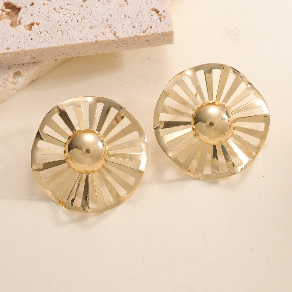 Ladies fashionable statement earrings with luxurious, geometric design Symbol Fashion