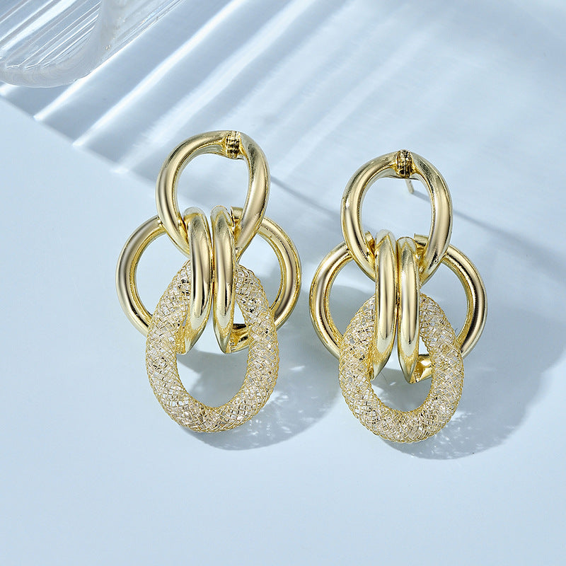 Women's Hanging Earrings with Luxurious, Sculptural Design Symbol Fashion