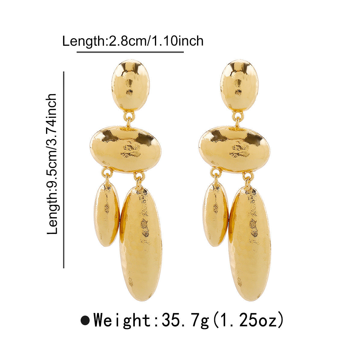 Women Hanging Earrings with artistic, three-dimensional design Symbol Fashion
