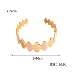 Ladies Open Bangle made of noble metal with elegant motif Symbol Fashion