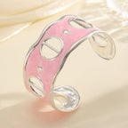 Women Open Bangle with Modern, Transparent Design Symbol Fashion