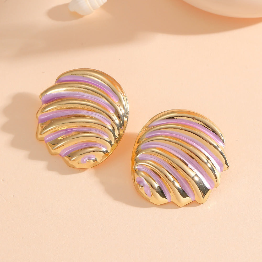 Women's ear clips in maritime shell design Symbol Fashion