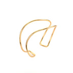 Women Open Bangle in Minimalist Design Symbol Fashion