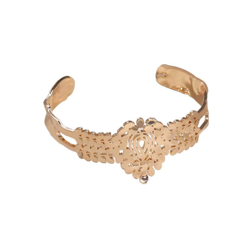 Women's Open Bangle in Modern Bamboo Design Symbol Fashion