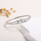 Ladies bracelet with elaborate infinity symbol and sparkling zirconia Symbol Fashion