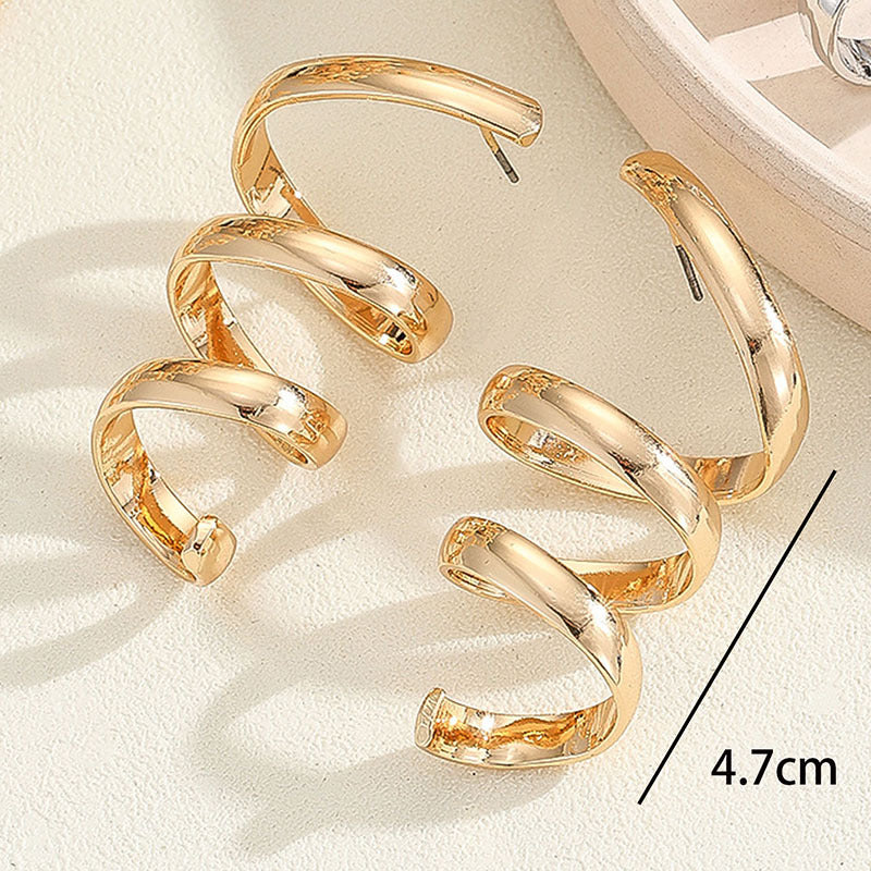 Women's Hanging Earrings with Elegant, Curved Design Symbol Fashion