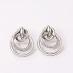 Women's Hanging Earrings with Elegant, Curved Ring Design Symbol Fashion