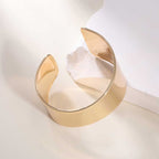 Women's Open Bangle with Elegant Wave Design Symbol Fashion